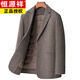 Hengyuanxiang Men's Wool Suit Thickened 2024 Autumn and Winter New Double-sided Woolen Casual Suit Jacket Men's Down Liner 86242 Khaki XL 180 Suitable for 135-150 Jin Jin equals 0.5 kg
