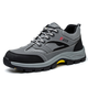 Chaussures de protection du travail pour les hommes respirants, anti-odeur, anti-smashing, anti-puncture, protégés par acier, chaussures de travail en toute sécurité pour le chantier de construction S515 Grey Kevlar Midshold - National Standard LA Certification 43