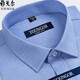 Gy Yageo New à manches courtes masculines Summer Coton Pure Coton sans fer à l'âge majeur Business Professional Plaid Blue Blue 6630 42