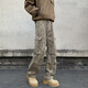 IZEXX Camouflage Work Casual Pants Men's Autumn Retro Versatile Wasteland Style Loose Straight Long Pants IZ53 Khaki 3XL