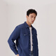 Levi's李维斯男士经典宽松蓝色牛仔衬衫时尚简约美式水洗情侣外套 中蓝色 XL