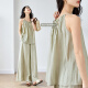 Vancian Matchless Sling Top Set Women's 2025 Sommer Neues lockeres lässiges Weitbein Hosen Zweiteiler M9755 Green Khaki XL