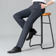 
AJGNEAMAIN light luxury high-end trousers for men in summer thin business casual non-scalding anti-wrinkle straight suit stretch long trousers for men in F9901 dark gray 30 size waist circumference two feet three