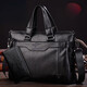 Kangaroo Men's Bag Business Briefcase Genuine Leather Men's Bag Shoulder Crossbody Bag Handbag Men Black XL 15