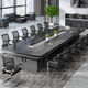 New office conference table long table modern simple conference room table and chair combination long table negotiation employee training table 2.4*1.2 meters home installation (multiple colors available)