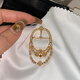 Jingkodi second-hand suit coat sweater brooch feminine high-end exquisite fashion design light luxury niche corsage gold