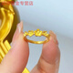 Jun Nian Yu Old Phoenix 999 Gold Pure Gold Ring Women's Sweet Ring Cute Little Peach Blossom Ring Open Ring Flower Gift Little Peach* Flower Gold/Ring Same Style 2.12g