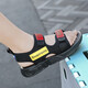 Boys Sandals Summer New Children's Sports Anti-Slip Beach Shoes Medium and Large Boys Soft Bottom Sandals Summer Style TX155 Black Red 34
