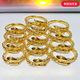 Yage 999 Pure Gold Zodiac Snake Ring 5D Gold Snake Ring Couple Ring New Year Gift Hard Gold Ring Bar Ring Female No. 11 Snake Ring - Gold Approximately 0.95-1.05 Grams (