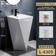 Kohler (KOHLER) pedestal basin floor-standing ceramic integrated washbasin balcony bathroom washbasin hand-washing conjoined table basin washbasin 8305 default ceramic drain + downpipe