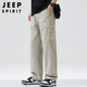 JEEP SPIRIT吉普休闲裤男夏季薄款美式工装裤子男裤阔腿直筒裤 杏色  XL 
