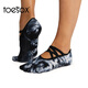 Toesox Yoga Socks Professional Fitness Pilates Socks Dance Non-Slip Breathable Sports Toe Socks Clearance Off Size Black X Straps S (34~38 Sizes)
