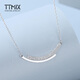 TTMIX smile necklace platinum set chain pt950 platinum pendant high-end clavicle chain for girlfriend ready stock 3.5-3.7g + blue ribbon gift box