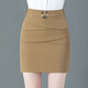 S.SOFEA high waist short skirt makes you look slim and versatile professional black black 9906 2XL 120-130Jin [Jin equals 0.5 kg]