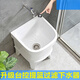 Mop pool balcony ceramic washing mop pool mop pool household bathroom automatic drainer high-foot basin pool 40 cm backrest inner platform control drain basket anti-