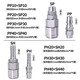 304 stainless steel C-type self-locking quick connector tracheal joint pneumatic air compressor male and female quick plug resistant to high temperature and high pressure 304 stainless steel self-locking SM40 female 1/2 external thread 4 points