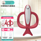 MATCHSTICK MONKEY match monkey teether animal baby teether baby soothing teether chewing fun | professional antibacterial teether | shark red
