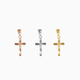 Junhong 18K gold rose gold plain gold cross small pendant pendant exquisite Valentine's Day gift 18K rose gold