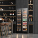 BAIKAILUN double-door double-temperature wine cabinet, door-to-door constant-temperature wine cabinet, ice bar, wine cabinet, home living room refrigerator, office tea beverage display cabinet, wine and fruit preservation refrigerator, 1.76 meters | 400 deep | dual temperature | red wine ice bar 500L thin section