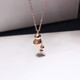 QUAMER small gourd necklace 2025 new women's fortune brand pendant exquisite 18k gold titanium steel clavicle chain for women 18K gold flash