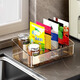 Home KATEI STORY Japanese seasoning jar storage box countertop seasoning salt bag multi-compartment seasoning box home kitchen shelf storage rack transparent color-interval adjustable eight compartment classification single piece