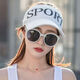 Chen's masterpiece summer hollow breathable knitted empty top hat telekinetic running sun visor outdoor travel portable sun hat peaked sport hat 1 white