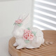 Ceramic decoration rabbit small ornaments home cute creative living room showcase office desk tea pet zodiac crafts pinch flower bunny blue