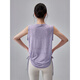 KEJIMITAO European and American ins thin yoga clothing blouse loose sleeveless Pilates training top summer quick-drying sports vest purple gray M
