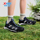 Xtep Xtep children's outdoor sports and leisure beach shoes for middle and older children with Velcro toe anti-kick and anti-collision summer boys black/blue 35