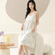 Modal nightgown summer women's 2025 new style integrated large-size suspender pajamas ice silk home clothing 861f6627 M 80-100Jin [Jin equals 0.5 kg]