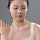 Dara pearl necklace for women, nearly round freshwater pearl clavicle chain, gift for wife, mother, elders, birthday, festival and Chinese Valentine's Day gift