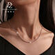 Duozun pt950 platinum necklace for women, sparkling bead chain, platinum diamond necklace, plain chain, sweater chain, women's Chinese Valentine's Day gift, length 50cm, 8.05g, thickness about 1.8mm, adjustable