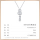 Chow Tai Sang Platinum Necklace PT950 Yellow God of Wealth Fulu Necklace Set for Wife and Mom as a Christmas Gift About 7.3g