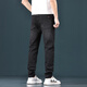 Canelin Kiskha Hong Kong three-defense high-end white jeans men slim feet summer thin stretch casual pure white trousers men 1048 black regular (77.9% cotton) size 29