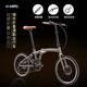 HITO 20-inch folding bicycle Xiaobu aluminum alloy variable speed double disc brake with shock absorber men and women retro single, Mocha gray (shock absorber + aluminum alloy) variable speed + double disc