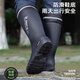 JCZS德国品质男士雨鞋高筒防水鞋束口款户外硅胶耐磨钓鱼胶鞋防滑水靴 束口-黑【加厚防滑底+筒高39CM 39 【脚长24.5+筒围41cm】