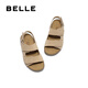 Belle Zhang Linghe's same smiley joint happy toast skin-friendly and comfortable children's shoes Birkenstock sandals 67209B65 apricot 34 (220mm)