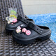 Hualin Fashion Men's Overwear Sack-Toe Sandals Новый стиль для девушек из бутылочки куломи Hole Cartoon Lose Sule Summer Antiplip White 24 -25