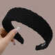 Middle-aged and elderly hairbands to cover white hair and wide-brimmed women's 2025 new pressure hairbands women's headbands broken hairpins for washing face and smoothing hair 1# black versatile