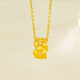Zokai yellow 18K gold pendant small waist necklace simple and versatile birthday gift D11997