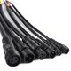 Zejie waterproof wire connector male and female butt plug car connector LED power connector industrial plug 234 core 2 core 0.3 square male and female head butt 1 set (nut diameter 13mm)