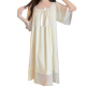 Pushui square summer thin cool princess style nightgown can be worn outside home clothes ESY#W7373 Lace bow Apricot color 175 L (recommended 100-120 Jin [Jin equals 0.5 kg])