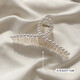 French style lazy style pearl hairpin large hair clip temperament shower hairpin Korean internet celebrity female hairpin hairpin 1# five pearl hairpin (10cm)