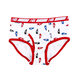 NEW BALANCE Boys' Soft Cotton Tagless Briefs (5-Pack) Royals/Shoe Red/Team Red/Stripes/White Large