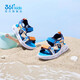 361 Children's Shoes Boys Beach Open Toe Sandals Summer New Children's Shoes Light Blue/Earth Blue/Glory Orange 28