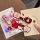 Plum pie cute cartoon apple hairpin autumn and winter girl heart duckbill clip broken hair bangs clip side clip hairpin hair accessories SN value 4-piece set (1 each)
