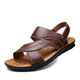 Calculat/Keen2025 Sandalias nuevas para hombres Zapatos de playa de cuero genuino para hombres Zapatos casuales zapatillas de moda 12129 Negro 40