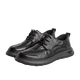 BELLE BELLE Men's Shoes 2025 Autumn New Casual Leather Shoes Men's Cowhide Pleated Business Shoes Dad's Leather Shoes Black Lace Up 8CA01CM3 42