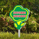 Cartoon green signboard care for small lawn prompts customized flower and grass slogans instructions outdoor garden tree warnings A-05 50x70cm