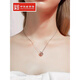 DL 1998 Fat Donglai same style platinum necklace for men Pt999 for women platinum Rubik's Cube pendant for best friend's Valentine's Day birthday gift pendant + arrow heart chain 45 cm